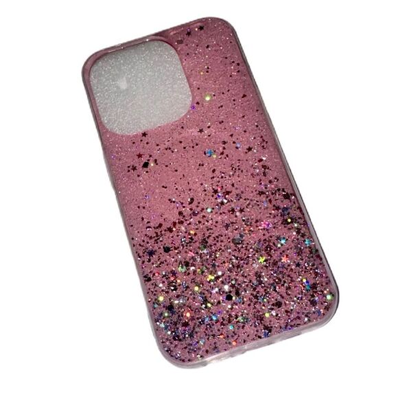 iPhone 15 Pro 6.1” Pink Glitter Sparkly Sequin Phone Case - Picture 1 of 7